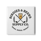 Birdies and Beers Ceramic Coaster