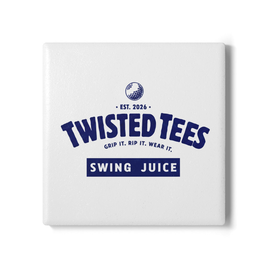 Twisted Tees Blue Logo Ceramic Coaster