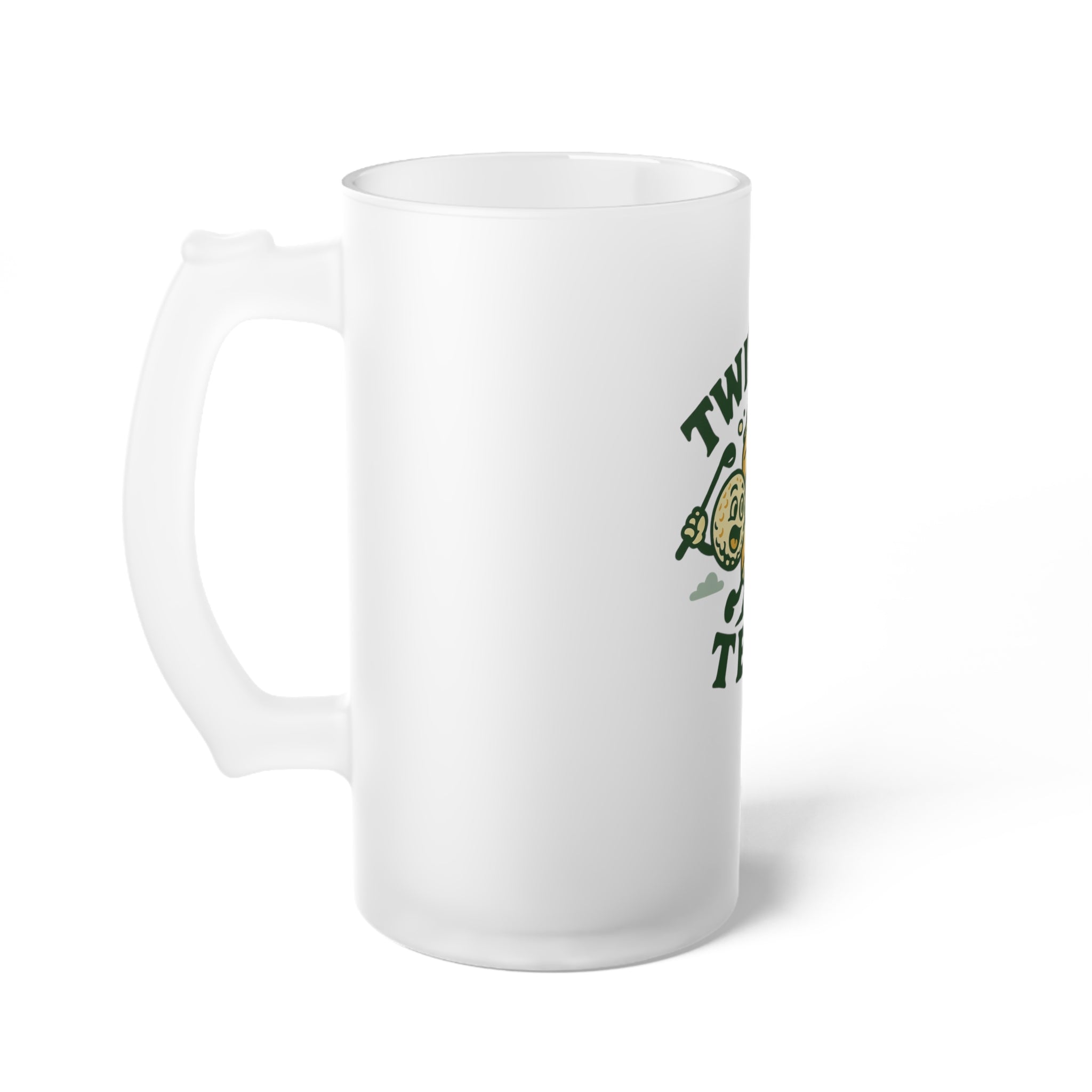 Twisted Tees Beer Can Frosted Glass Beer Mug