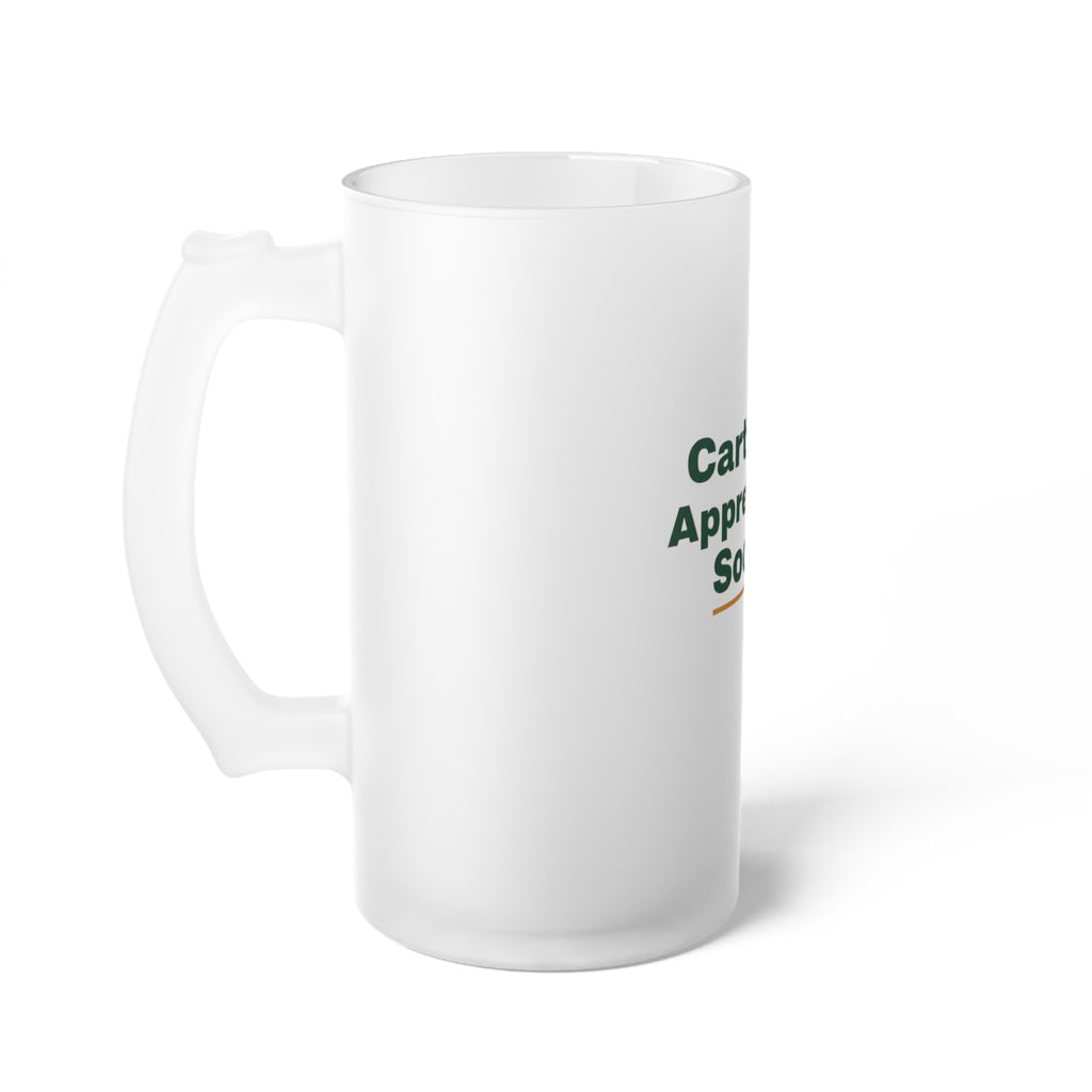 Cart Girl Society Frosted Glass Beer Mug