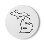 Michigan Black Silhouette Ceramic Coaster