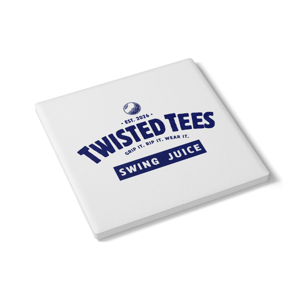 Twisted Tees Blue Logo Ceramic Coaster