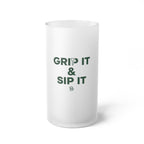 Grip it and Sip it Frosted Glass Beer Mug