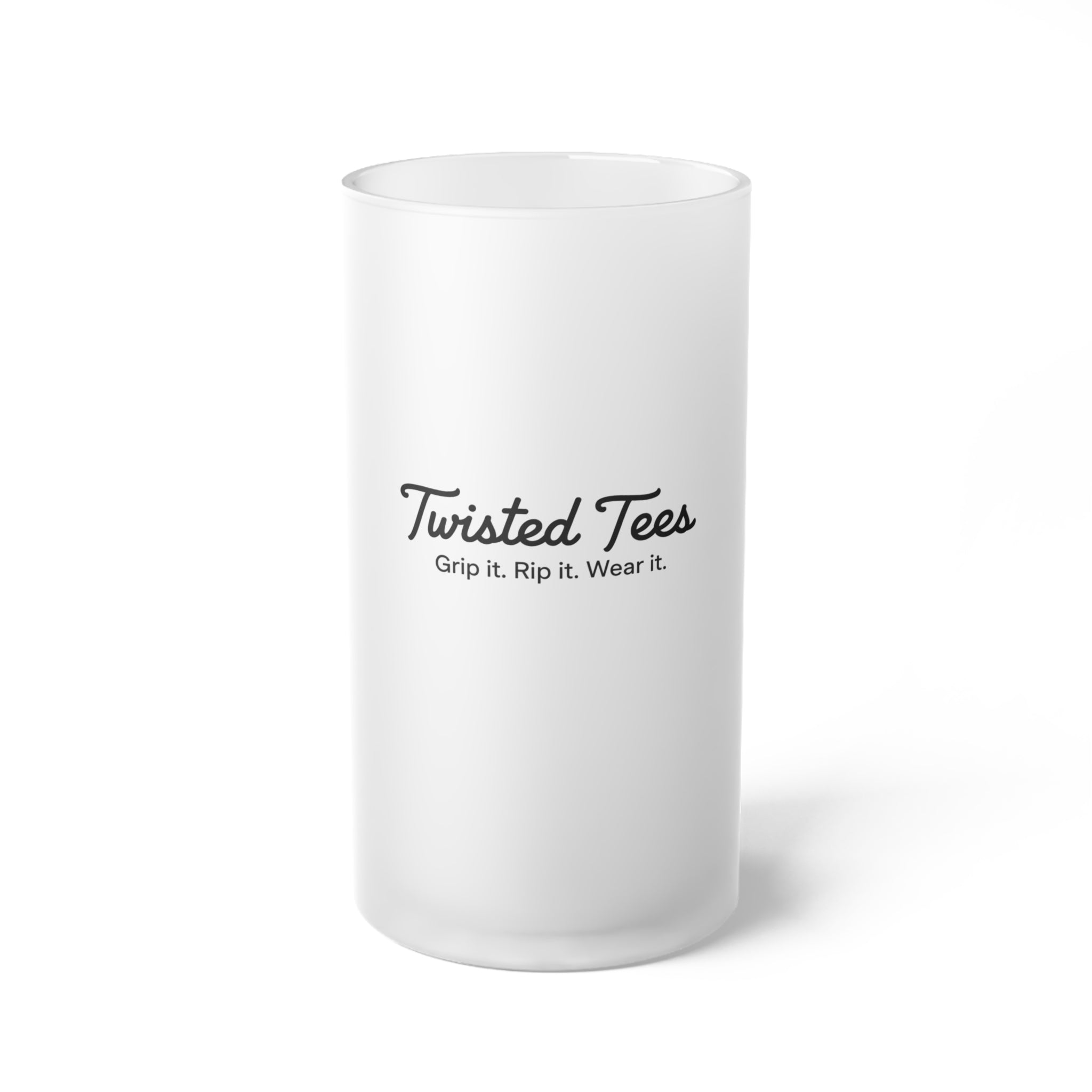 Twisted Tees Country Club Logo Frosted Glass Beer Mug