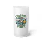 Twisted Tees Golf Cart Frosted Glass Beer Mug