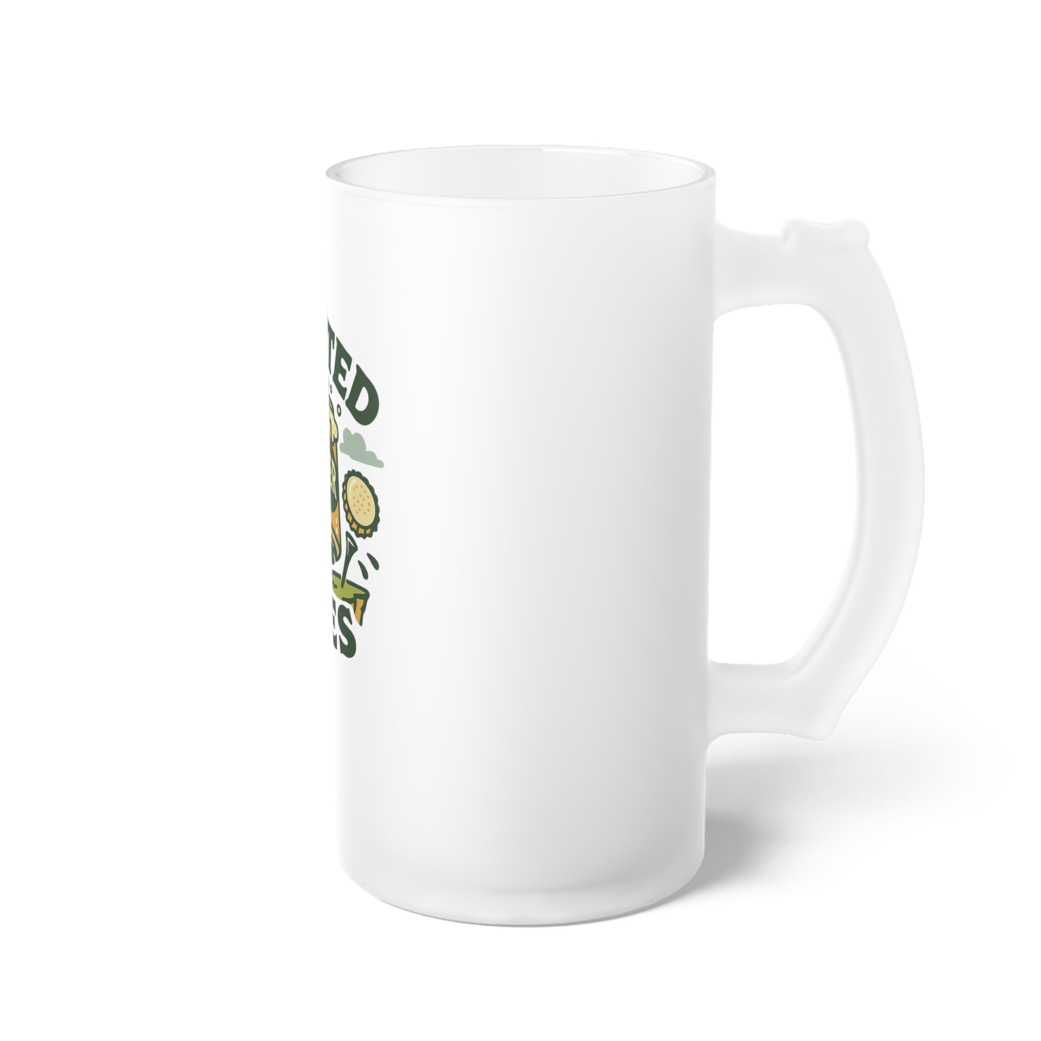 Twisted Tees Beer Can Frosted Glass Beer Mug