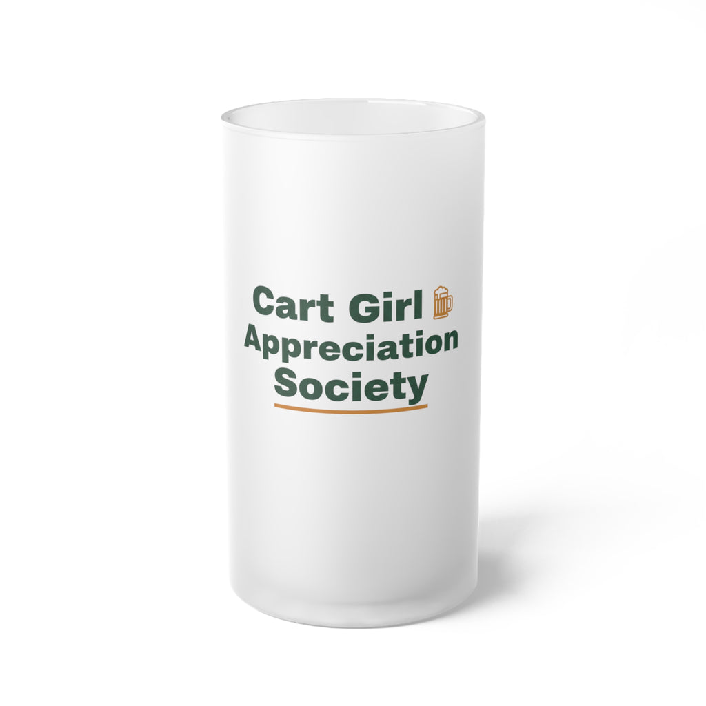 Cart Girl Society Frosted Glass Beer Mug