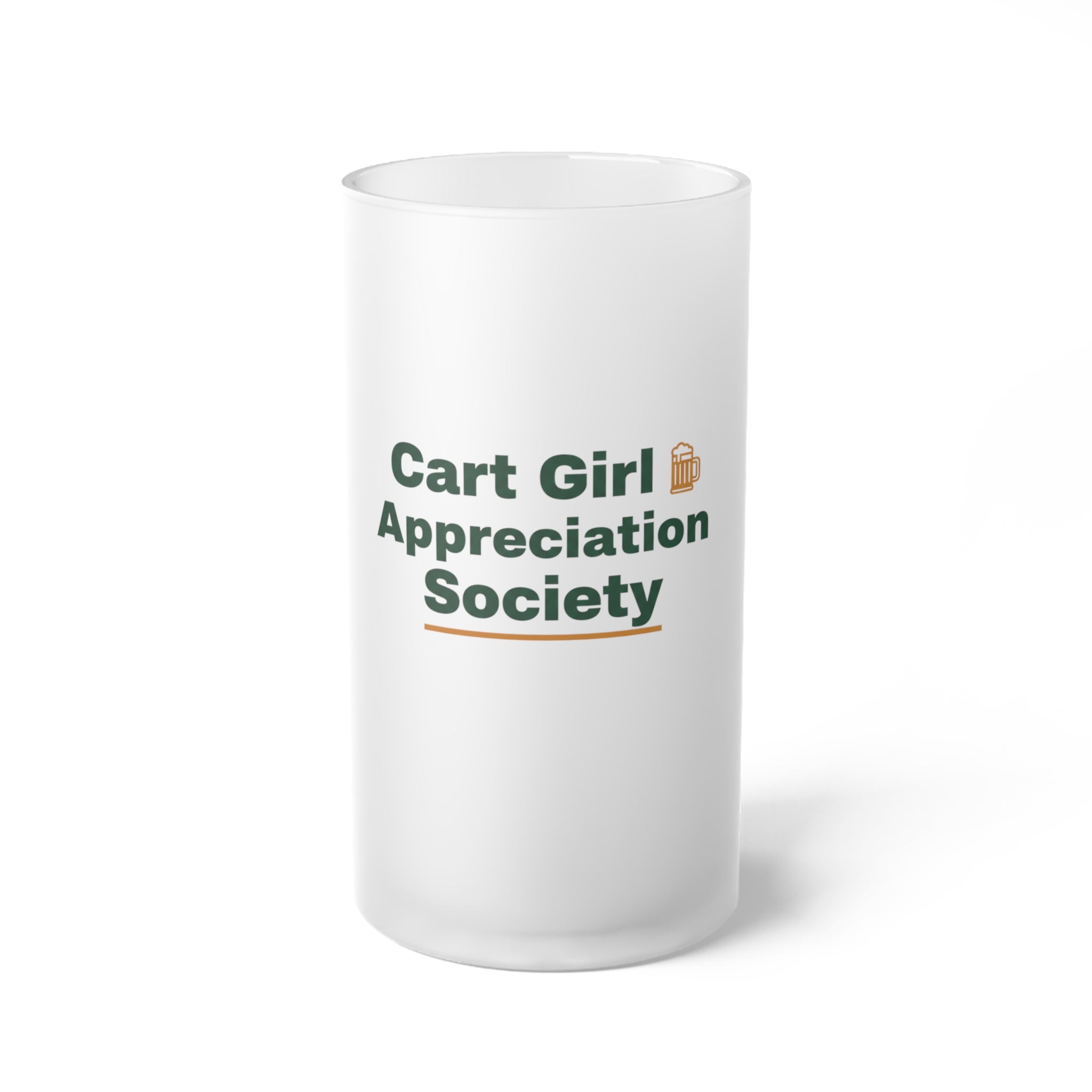 Cart Girl Society Frosted Glass Beer Mug