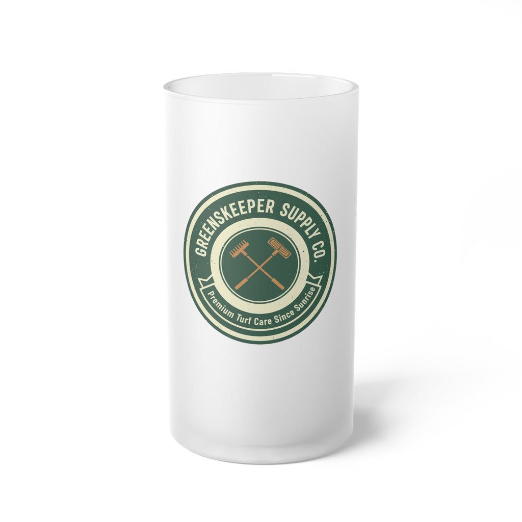 Greenskeeper Supply Co. Frosted Glass Beer Mug