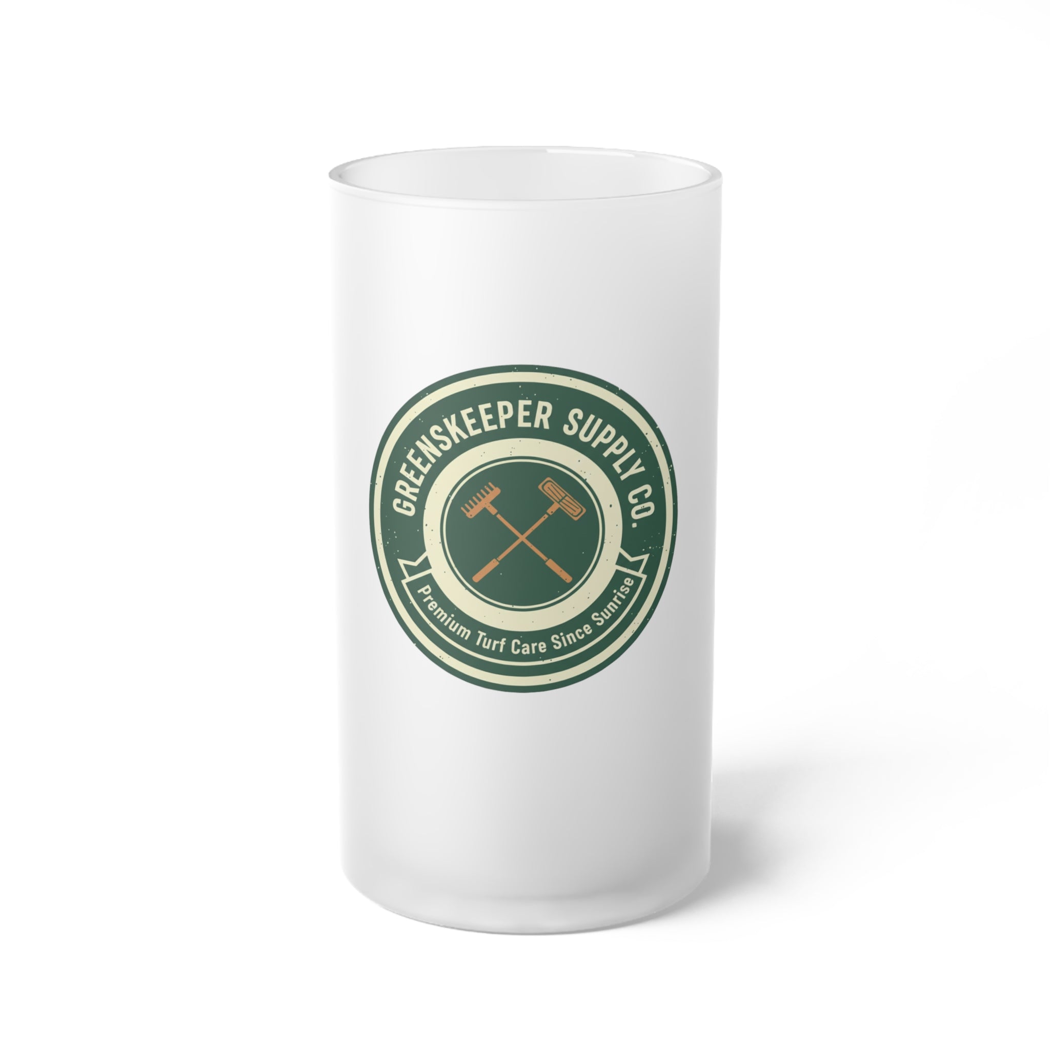 Greenskeeper Supply Co. Frosted Glass Beer Mug