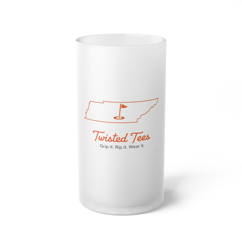 Tennessee Silhouette Frosted Glass Beer Mug