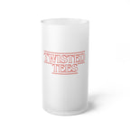 Twisted Tees Red Logo Frosted Glass Beer Mug