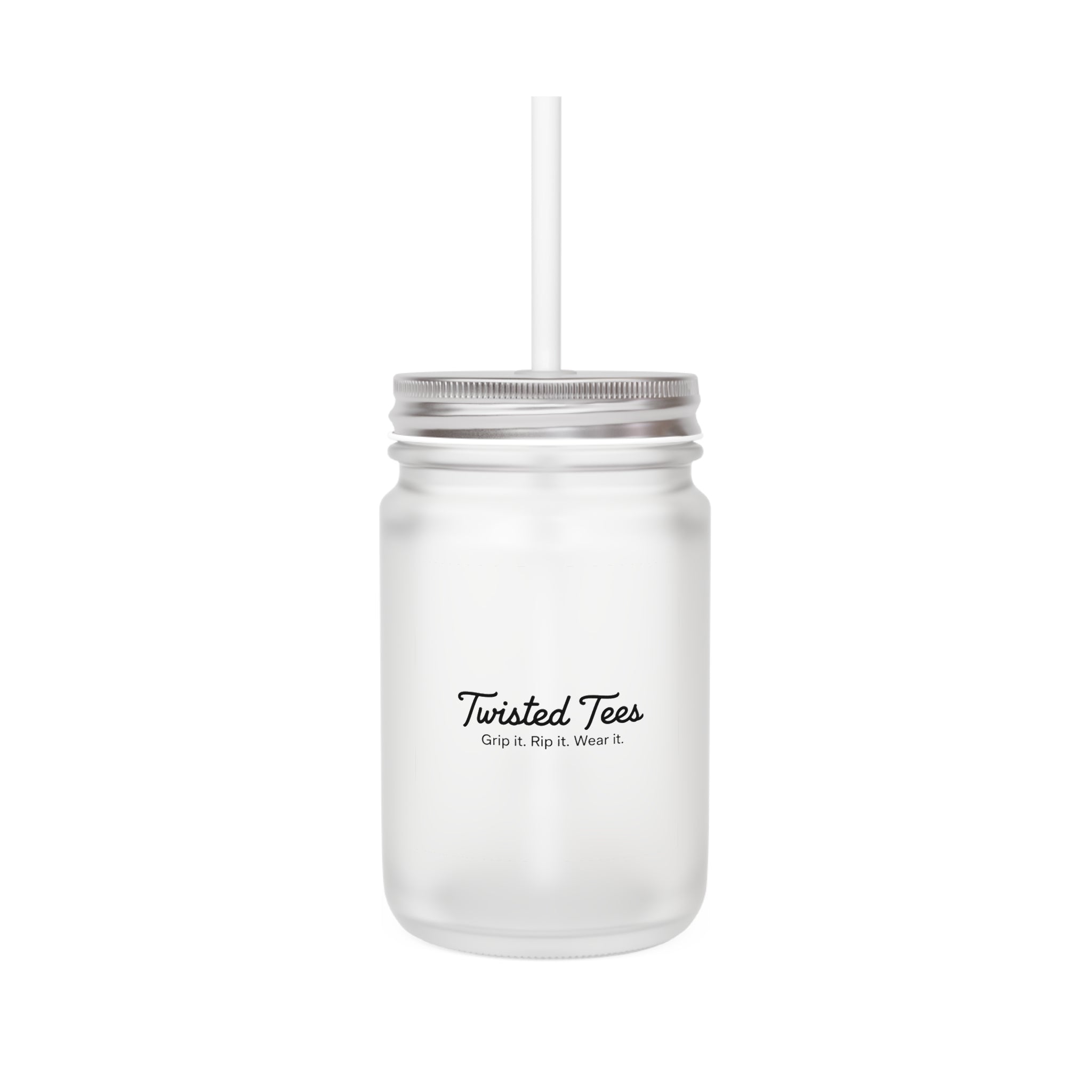 Twisted Tees Country Club Logo Mason Jar