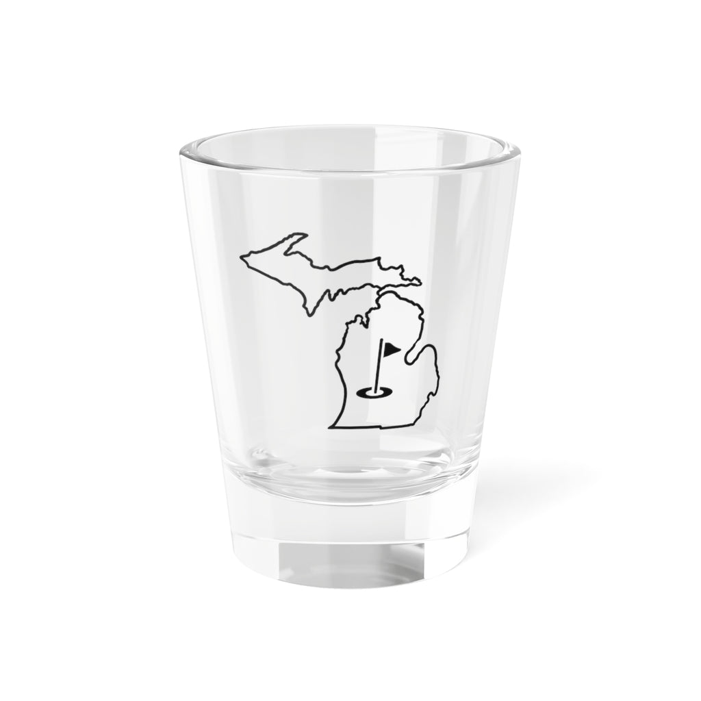 Michigan Black Silhouette Shot Glass