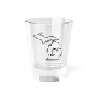 Michigan Black Silhouette Shot Glass