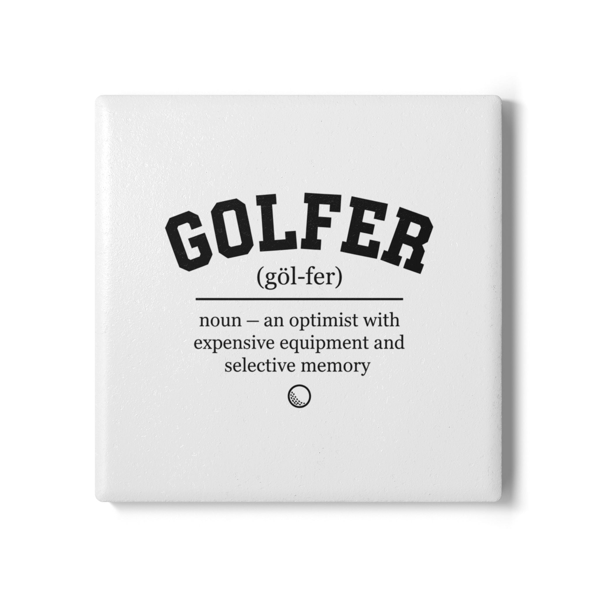 Golfer Ceramic Coaster