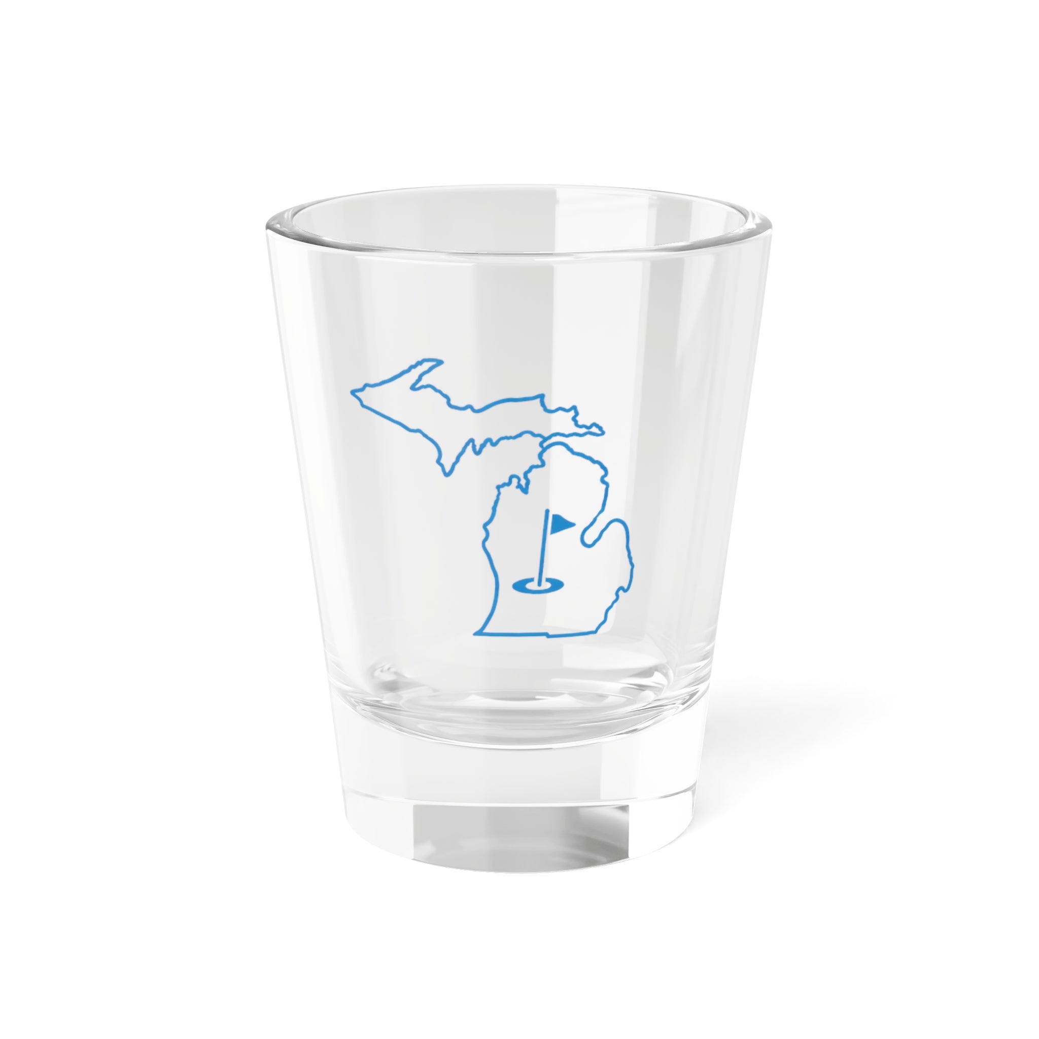 Michigan Blue Silhouette Shot Glass