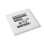 Survive. Golf. Repeat. Ceramic Coaster