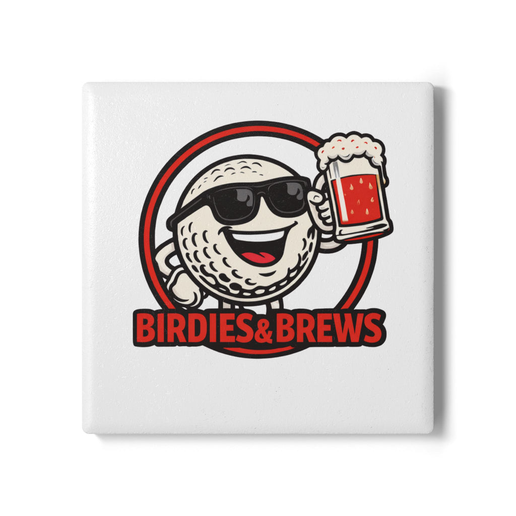 Birdies and Brews Ceramic Coaster