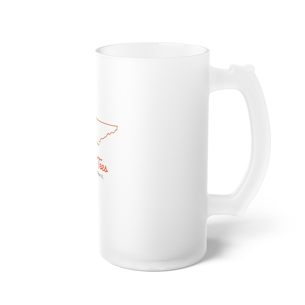 Tennessee Silhouette Frosted Glass Beer Mug