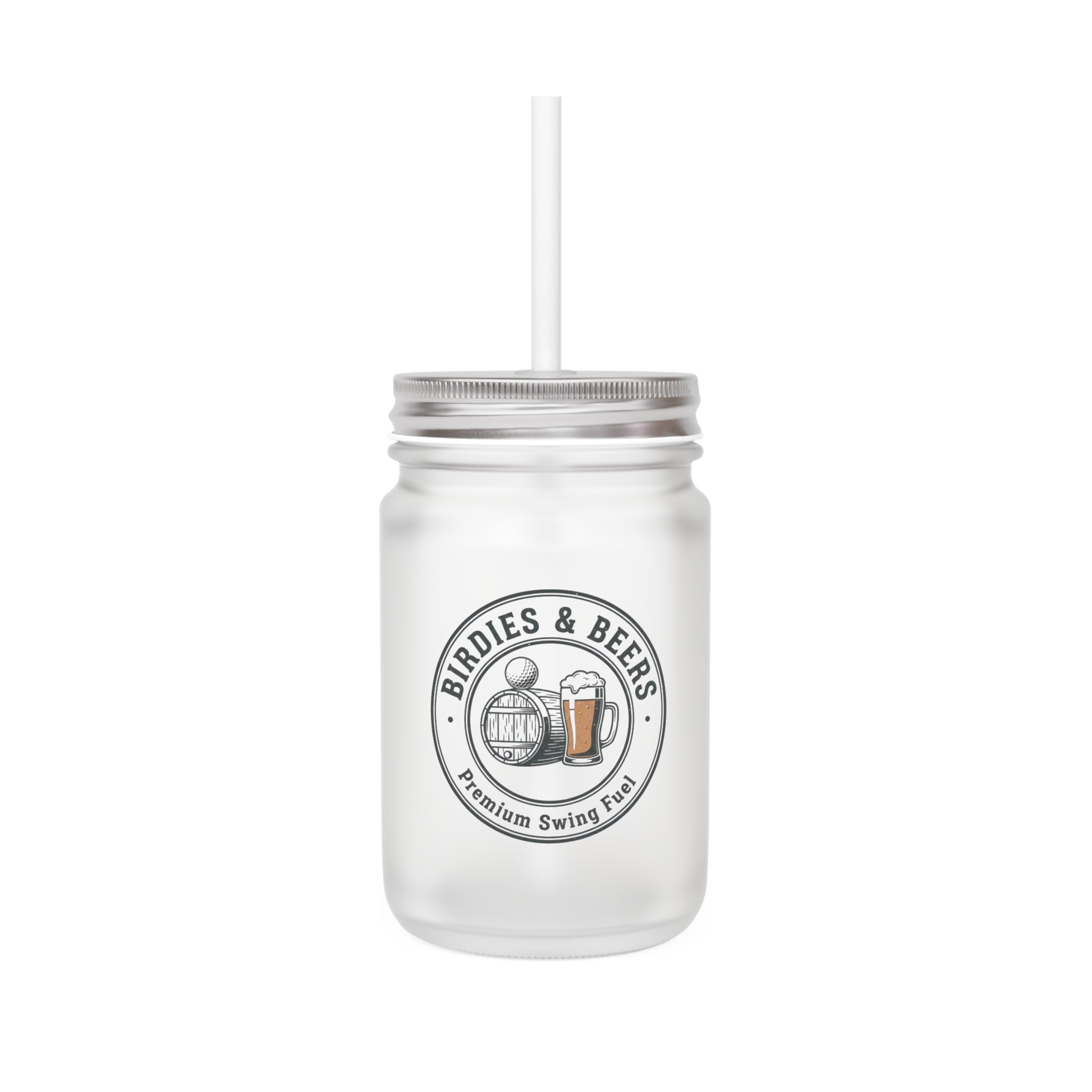 Birdies and Beers Mason Jar