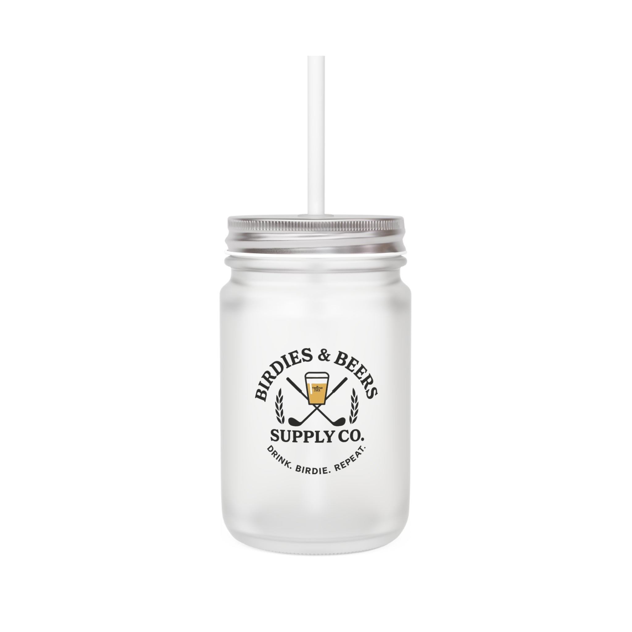 Birdies and Beer Supply Co. Mason Jar