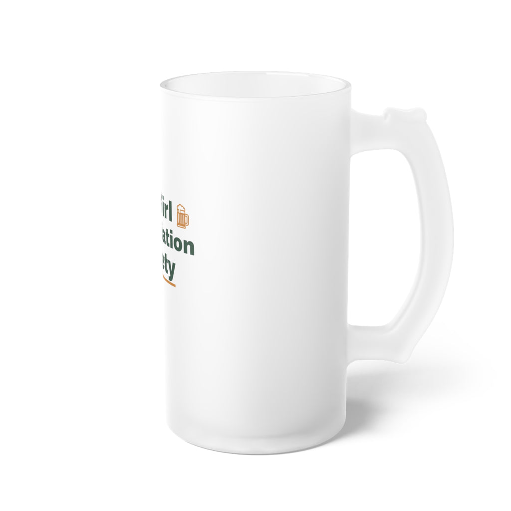 Cart Girl Society Frosted Glass Beer Mug