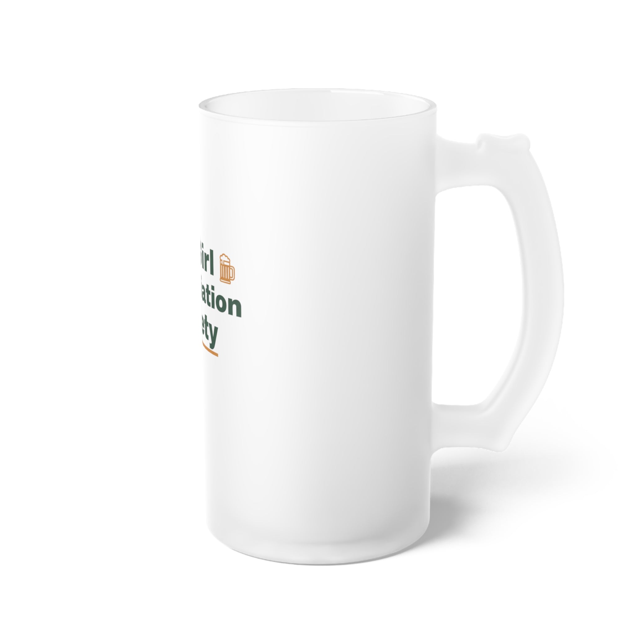 Cart Girl Society Frosted Glass Beer Mug