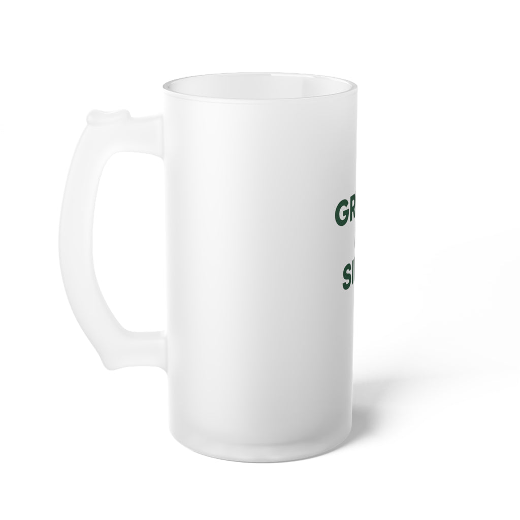 Grip it and Sip it Frosted Glass Beer Mug