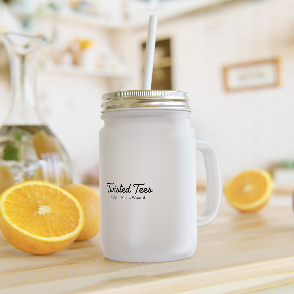 Twisted Tees Country Club Logo Mason Jar
