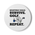 Survive. Golf. Repeat. Ceramic Coaster