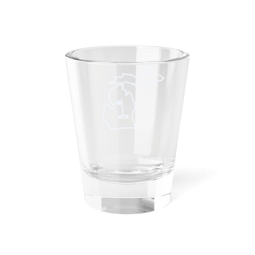 Michigan Blue Silhouette Shot Glass