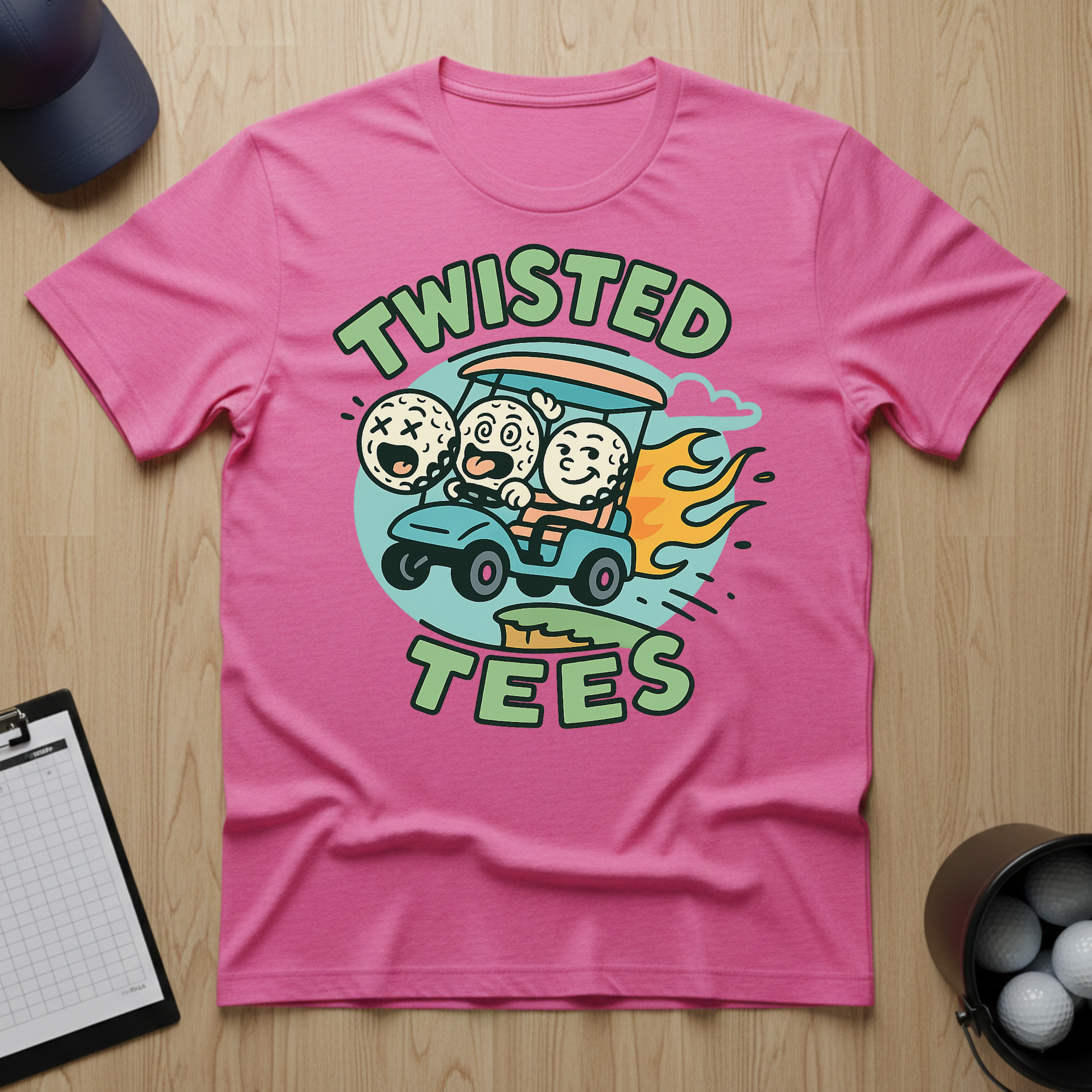 Twisted Tees Golf Cart Logo T-shirt