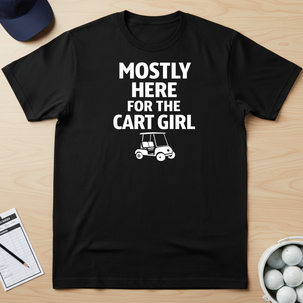 Mostly Here for the cart girl T-shirt