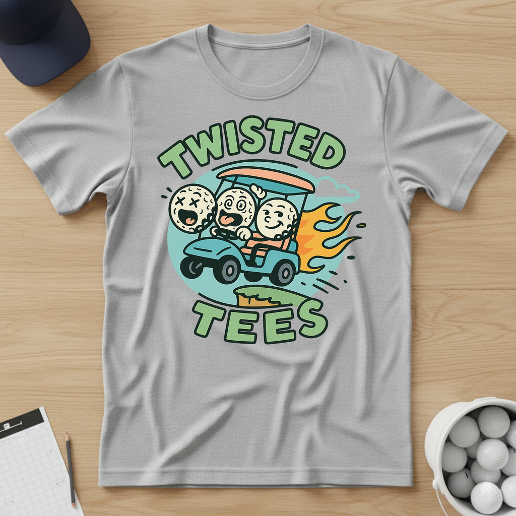 Twisted Tees Golf Cart Logo T-shirt