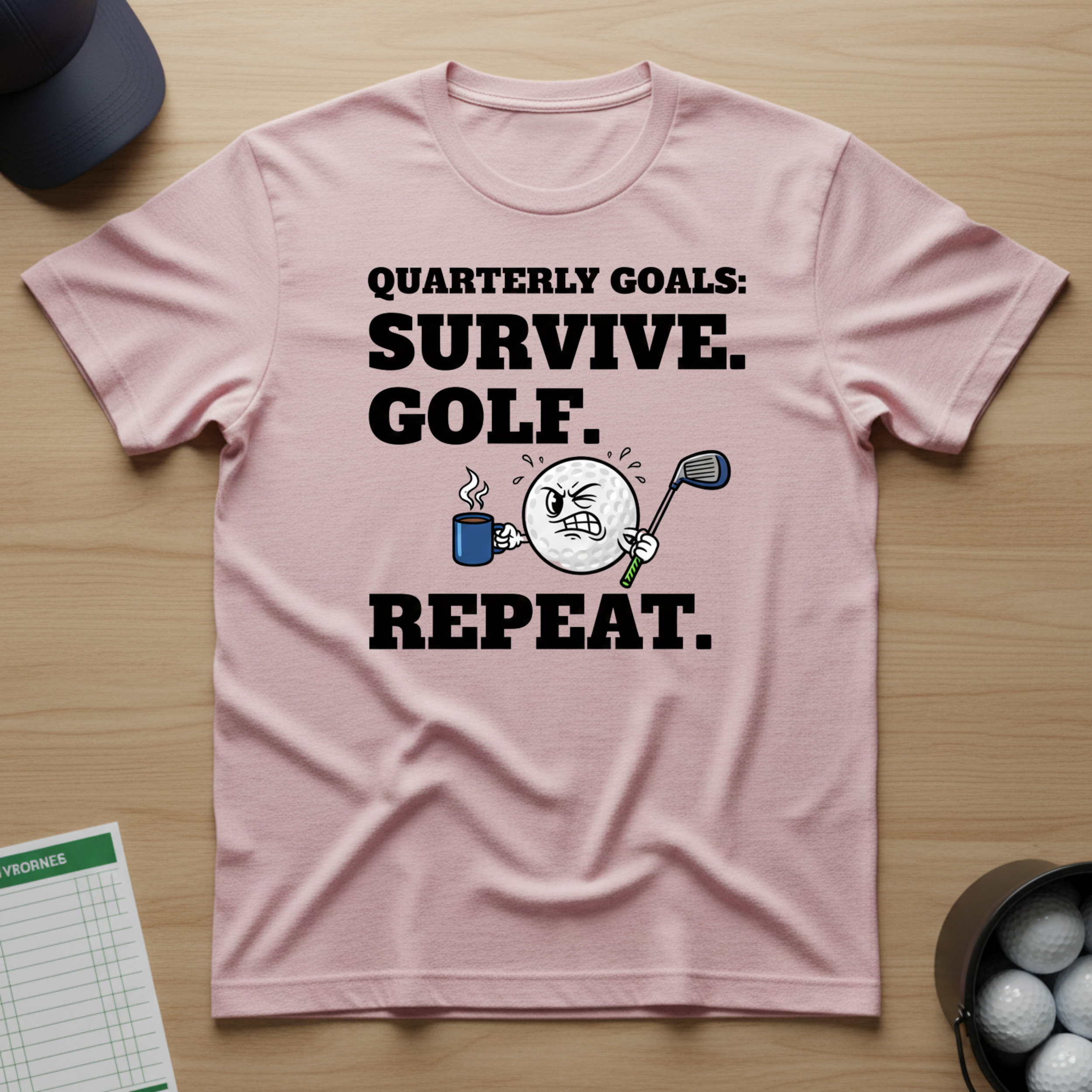 Survive. Golf. Repeat. T-shirt