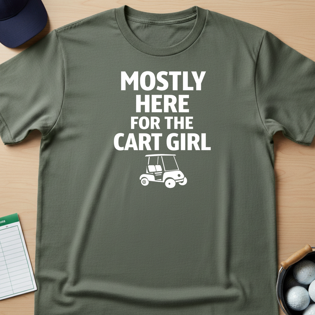 Mostly Here for the cart girl T-shirt