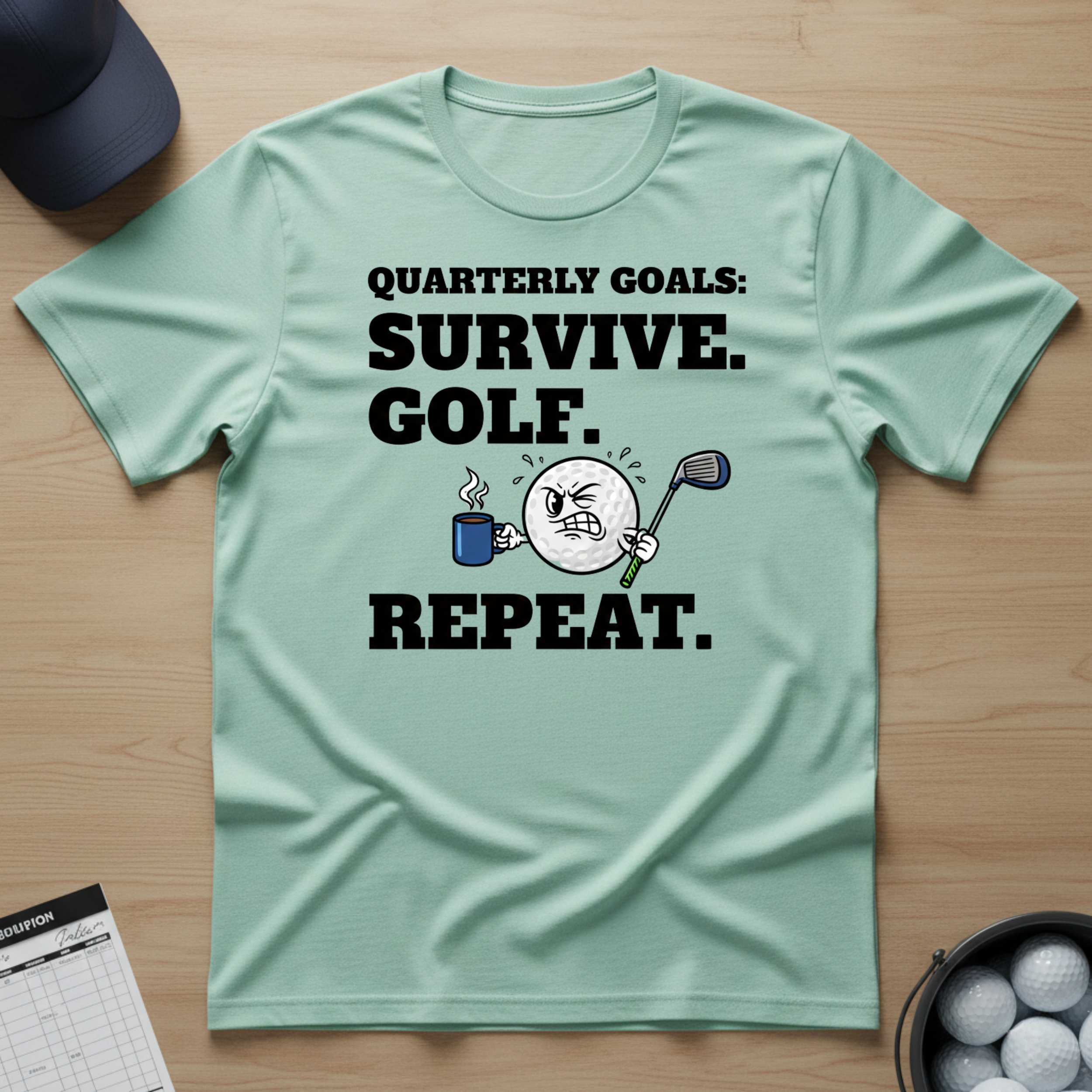 Survive. Golf. Repeat. T-shirt