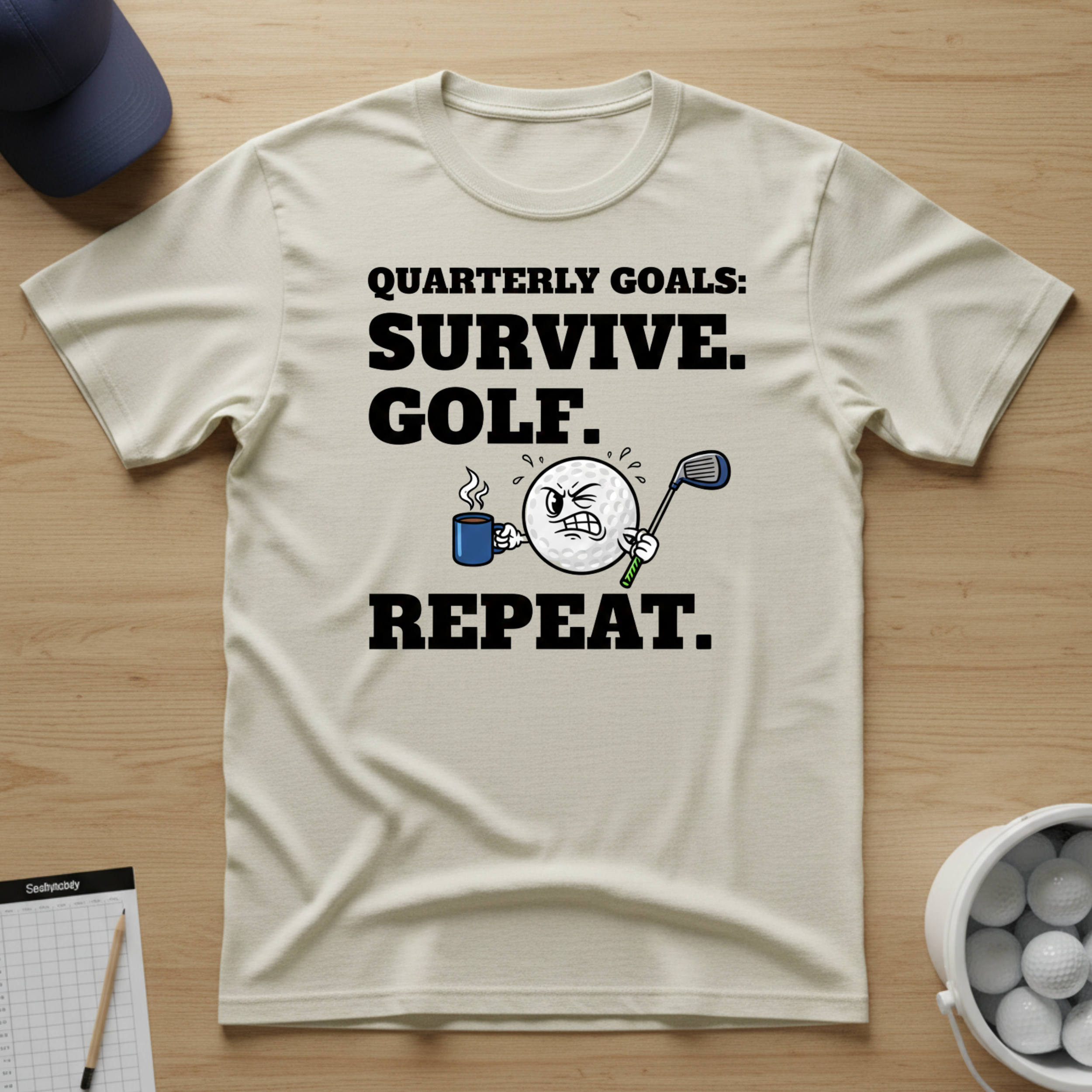 Survive. Golf. Repeat. T-shirt