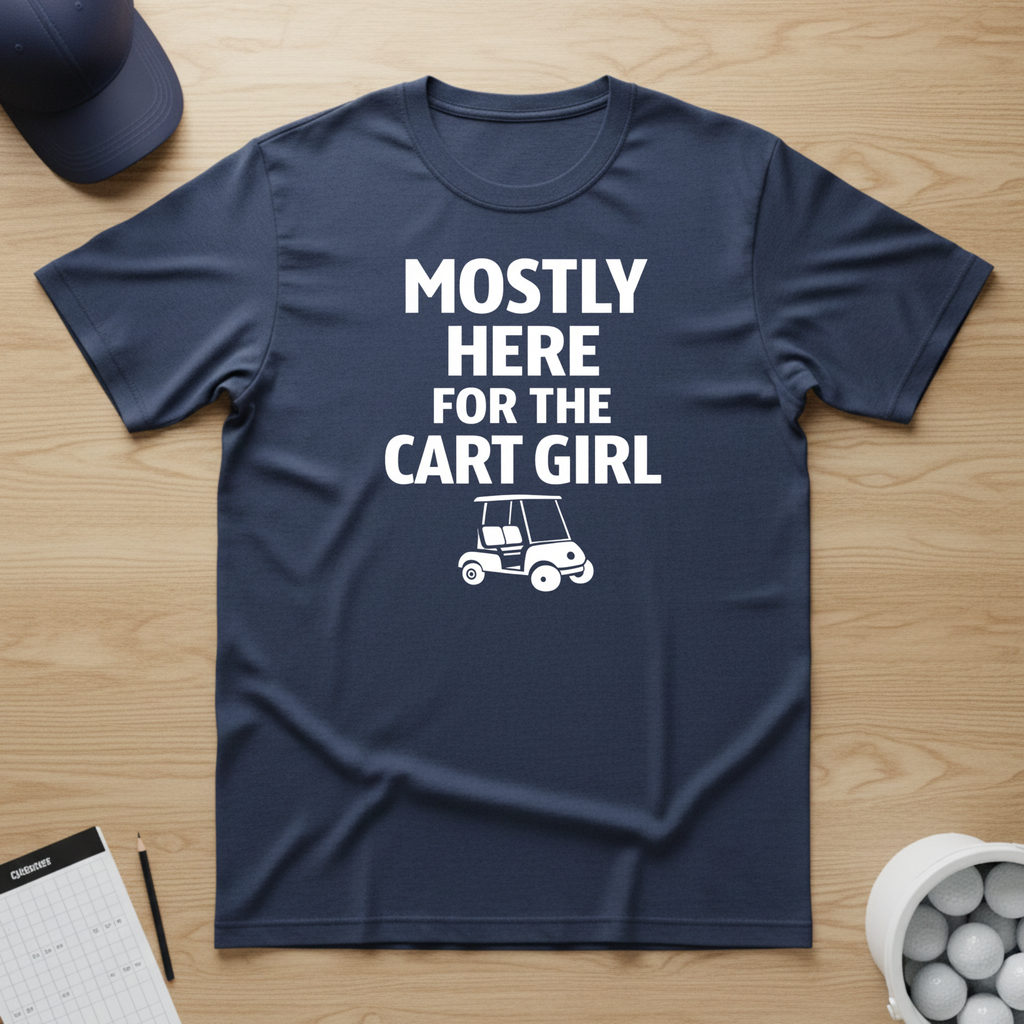 Mostly Here for the cart girl T-shirt