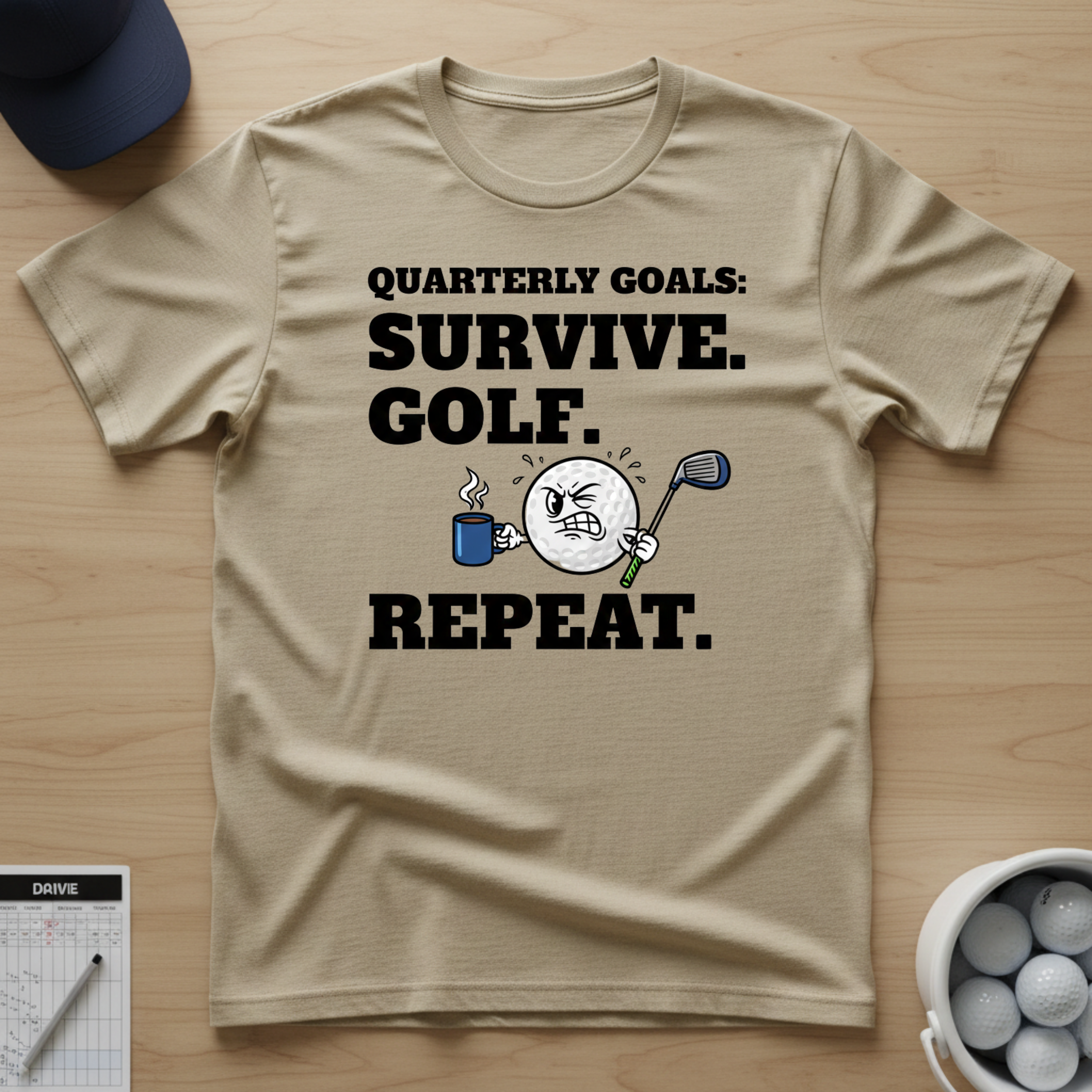 Survive. Golf. Repeat. T-shirt