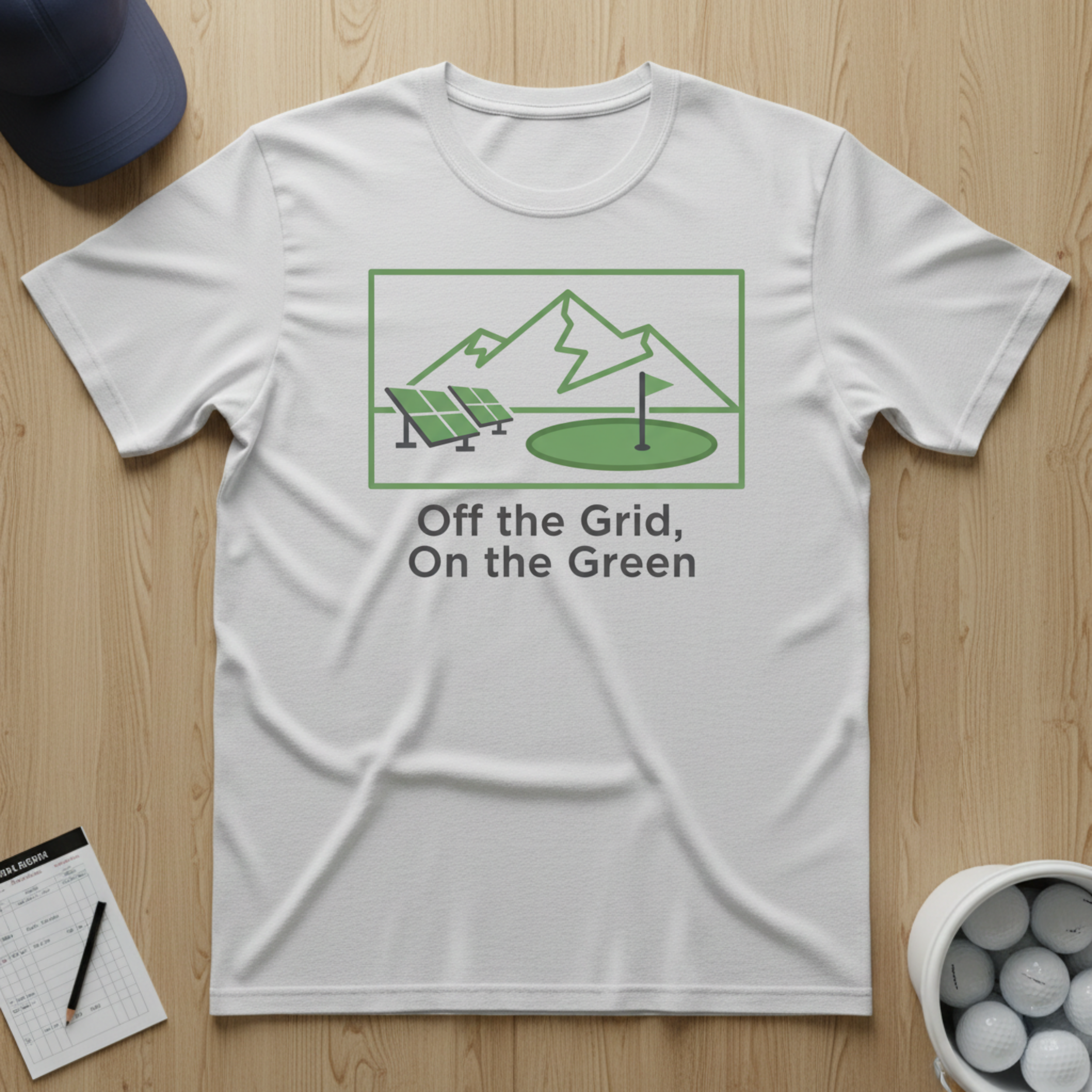 Off the Grid, On the Green T-shirt