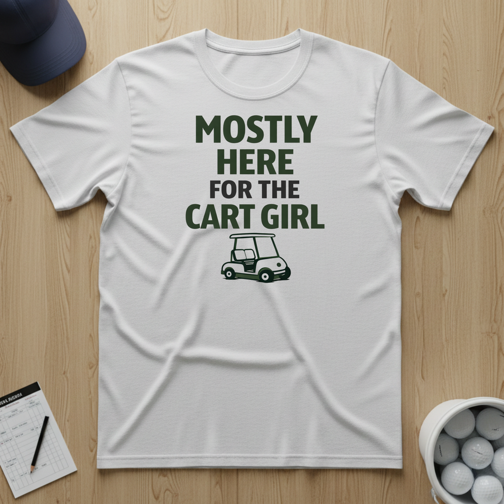 Mostly Here for the cart girl T-shirt